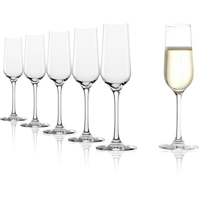Stölzle Lausitz Flûtes à Champagne Revolution Lot de 6, 200 ml – Verres élégants idéaux pour Champagne, Prosecco & Vins Mousseux – Verres en Cristal Lavables au Lave-Vaisselle & Fabriqués en Allemagne Stölzle Lausitz Flûtes à Champagne Revolution Lot de 6, 200 ml – Verres élégants idéaux pour Champagne, Prosecco & Vins Mousseux – Verres en Cristal Lavables au Lave-Vaisselle & Fabriqués en Allemagne