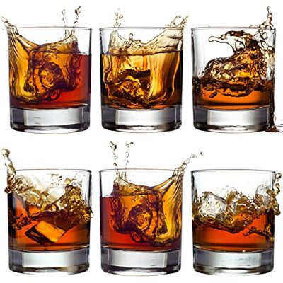 Volarium CRYSTALIA Qualité Supérieure Verres à Whisky, Lot de 6, 305 ml 100% SANS PLOMB Verre Rhum, Verre Wisky pour Cocktails, Scotch, Cognac, Chivas, Verres à Boire, Whisky Glass Volarium CRYSTALIA Qualité Supérieure Verres à Whisky, Lot de 6, 305 ml 100% SANS PLOMB Verre Rhum, Verre Wisky pour Cocktails, Scotch, Cognac, Chivas, Verres à Boire, Whisky Glass