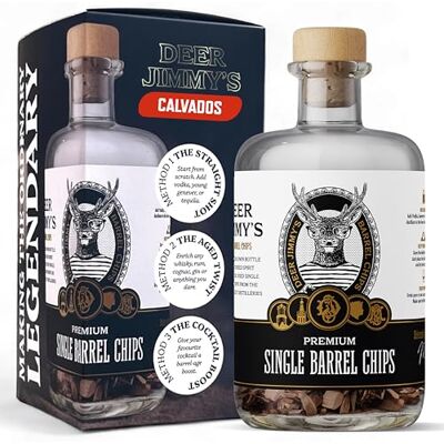 Deer Jimmy's Coffret Cadeau DIY Calvados ® – Créez Votre Propre Calvados avec du chêne Premium Issu des Meilleurs fûts de Calvados – Vieillissement en fût pour Tout spiritueux – Le Cadeau pour Homme Deer Jimmy's Coffret Cadeau DIY Calvados ® – Créez Votre Propre Calvados avec du chêne Premium Issu des Meilleurs fûts de Calvados – Vieillissement en fût pour Tout spiritueux – Le Cadeau pour Homme