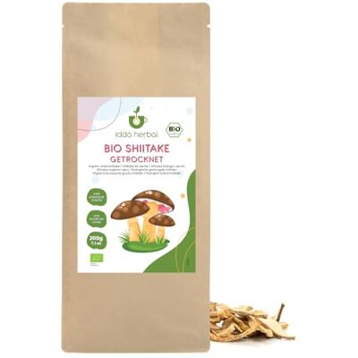 IDDA Herbal Shiitake BIO Champignons 200g, Champignon Shiitake Séchés Biologiques pour la Cuisine IDDA Herbal Shiitake BIO Champignons 200g, Champignon Shiitake Séchés Biologiques pour la Cuisine