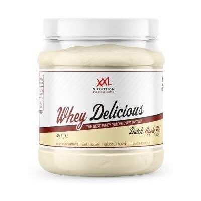 XXL Nutrition Whey Delicious 80% de Protéines Tarte aux Pommes 450 grammes (15 shakes) XXL Nutrition Whey Delicious 80% de Protéines Tarte aux Pommes 450 grammes (15 shakes)