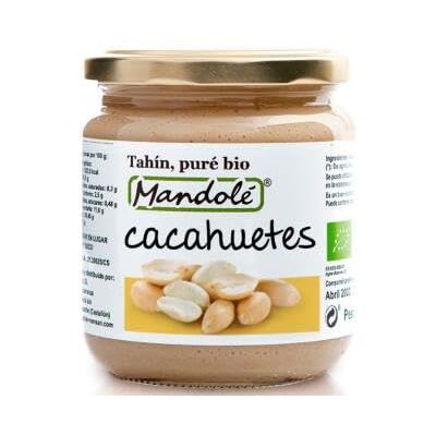 MANDOLE Pure de cacahuètes brun 375 g. BIO MANDOLE Pure de cacahuètes brun 375 g. BIO