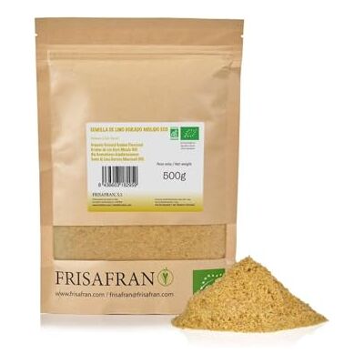 FRISAFRAN Graines de lin doré moulues Bio 500g Farine de Lin Superaliment Lin Doré Graines de lin brun Acides gras Source naturelle de fibres Oméga 3 100% végétalien Sans gluten FRISAFRAN Graines de lin doré moulues Bio 500g Farine de Lin Superaliment Lin Doré Graines de lin brun Acides gras Source naturelle de fibres Oméga 3 100% végétalien Sans gluten