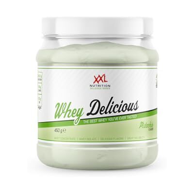 XXL Nutrition Whey Delicious 80% de Protéines Pistache 450 grammes (15 shakes) XXL Nutrition Whey Delicious 80% de Protéines Pistache 450 grammes (15 shakes)