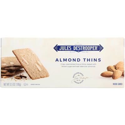Jules Destrooper Almond Thins Biscuits 100 g (Pack of 6) Jules Destrooper Almond Thins Biscuits 100 g (Pack of 6)