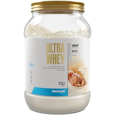 Maxler Ultra Whey Protein 24 g de protéines par portion Avec BCAA Caramel salé 750 g Maxler Ultra Whey Protein 24 g de protéines par portion Avec BCAA Caramel salé 750 g