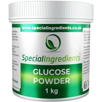Special Ingredients Poudre de glucose 1 kg de qualité supérieure, végétalienne, sans OGM, sans gluten, non irradiée, récipient recyclable Special Ingredients Poudre de glucose 1 kg de qualité supérieure, végétalienne, sans OGM, sans gluten, non irradiée, récipient recyclable
