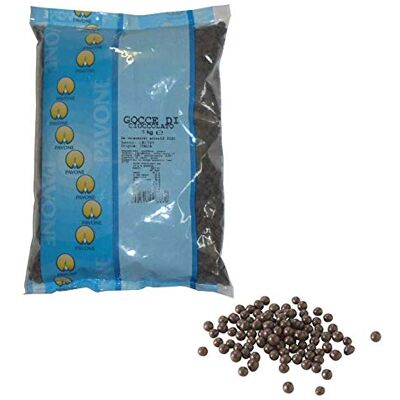 Pavone kg 1 gouttes de chocolat noir pour pâtisseries et produits de boulangerie Pavone kg 1 gouttes de chocolat noir pour pâtisseries et produits de boulangerie