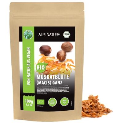Alpi Nature Macis BIO 100g, Macis Séchée Entière, Arille Noix de Muscade bio, Fleur de Muscade Alpi Nature Macis BIO 100g, Macis Séchée Entière, Arille Noix de Muscade bio, Fleur de Muscade