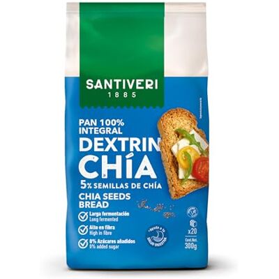 SANTIVERI Pain dextrine aux graines de chia 300 g SANTIVERI Pain dextrine aux graines de chia 300 g