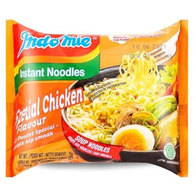 Vantexi Indomie Lot de 40 nouilles spéciales saveur poulet, 75 g (l'emballage peut varier) Vantexi Indomie Lot de 40 nouilles spéciales saveur poulet, 75 g (l'emballage peut varier)