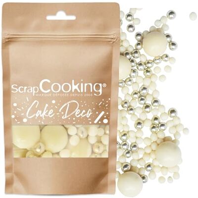 Carambelle SAS ScrapCooking Perles en Chocolat Blanc & Doré 50 g Décors Pâtisserie Alimentaires Comestibles Sprinkles Choco Blanc & Or Pour Desserts, Gâteaux, Bûches Noël, Anniversaire 7454 Carambelle SAS ScrapCooking Perles en Chocolat Blanc & Doré 50 g Décors Pâtisserie Alimentaires Comestibles Sprinkles Choco Blanc & Or Pour Desserts, Gâteaux, Bûches Noël, Anniversaire 7454