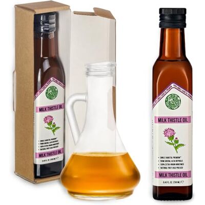 Siberian Green Huile de chardon-Marie de Sibérie 250 ml de graines monovariétales extra vierges provenant des monts dorés de l'Altaï Siberian Green Huile de chardon-Marie de Sibérie 250 ml de graines monovariétales extra vierges provenant des monts dorés de l'Altaï