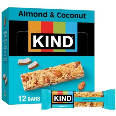 KIND Fruits et noix, amande et noix de coco, entièrement naturels, barres sans gluten 39 g (lot de 12) KIND Fruits et noix, amande et noix de coco, entièrement naturels, barres sans gluten 39 g (lot de 12)