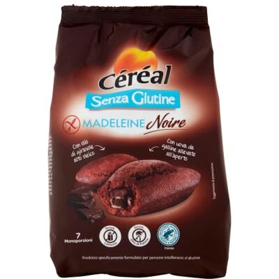 Italian Gourmet E.R. Céréal Madeleine Noire Senza Glutine Snack sucré garni de cacao Sans gluten Sachet de 200 g Italian Gourmet E.R. Céréal Madeleine Noire Senza Glutine Snack sucré garni de cacao Sans gluten Sachet de 200 g