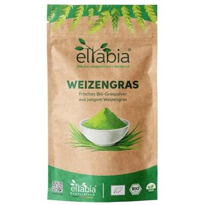 eltabia Poudre d'herbe de blé bio moulue 500 g Poudre d'herbe de blé issue de l'agriculture allemande 100 % pure sans additifs (DE-ÖKO-007) eltabia Poudre d'herbe de blé bio moulue 500 g Poudre d'herbe de blé issue de l'agriculture allemande 100 % pure sans additifs (DE-ÖKO-007)