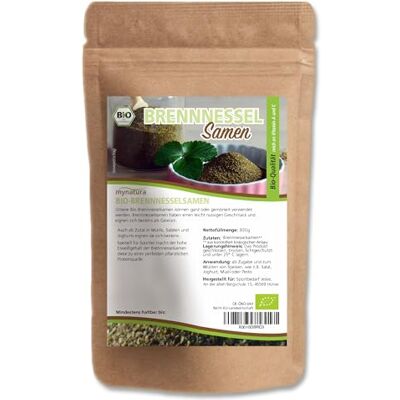 mynatura Graines d'ortie bio 300 g I Qualité alimentaire brute I Naturelles I Vitamines I Minéraux I Protéines I Végétalien I Collection sauvage I DE-ÖKO-044 I Sachet de 300 g (1) mynatura Graines d'ortie bio 300 g I Qualité alimentaire brute I Naturelles I Vitamines I Minéraux I Protéines I Végétalien I Collection sauvage I DE-ÖKO-044 I Sachet de 300 g (1)