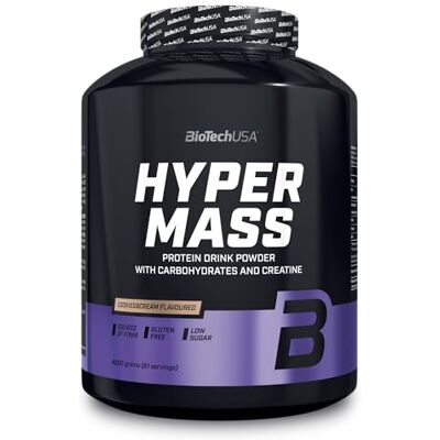 BioTechUSA Hyper Mass Mass Gainer avec glucides et mélange de protéines Créatine micronisée Sans gluten, 4 kg, cookies et crème BioTechUSA Hyper Mass Mass Gainer avec glucides et mélange de protéines Créatine micronisée Sans gluten, 4 kg, cookies et crème