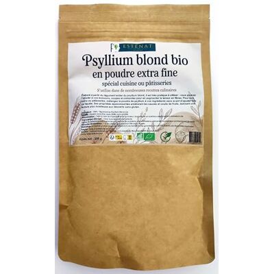 ESTENAT Psyllium Blond Bio Husk en Poudre Extra Fine 300G, Spécial Cuisine et Pâtisseries, Sans OGM, Sans Additifs, Pureté 99%, 88% Fibre ESTENAT Psyllium Blond Bio Husk en Poudre Extra Fine 300G, Spécial Cuisine et Pâtisseries, Sans OGM, Sans Additifs, Pureté 99%, 88% Fibre