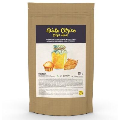 Nortembio Acide Citrique 850 g 100% Pur, Origine Naturelle, Sans OGM. Acidifiant pour Cuisine, Pâtisserie, Confitures et Fromage Fait Maison + Livre de Recettes Gratuit Nortembio Acide Citrique 850 g 100% Pur, Origine Naturelle, Sans OGM. Acidifiant pour Cuisine, Pâtisserie, Confitures et Fromage Fait Maison + Livre de Recettes Gratuit