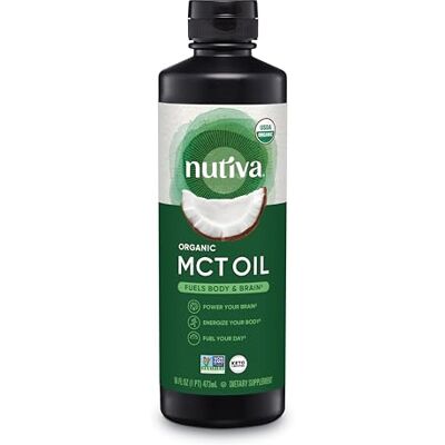 Nutiva MCT BIO OIL DE COCONUT NON FLAVÉE 16 fl OZ, 200 g Nutiva MCT BIO OIL DE COCONUT NON FLAVÉE 16 fl OZ, 200 g