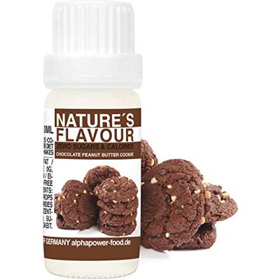 ALPHAPOWER FOOD Arôme alimentaire naturel biscuit au chocolat et au beurre d'arachide I liquide gouttes aromatisantes et édulcorant sans sucre, 1x10ml goût délicieux, vegan Flavour Drops, ALPHAPOWER FOOD Arôme alimentaire naturel biscuit au chocolat et au beurre d'arachide I liquide gouttes aromatisantes et édulcorant sans sucre, 1x10ml goût délicieux, vegan Flavour Drops,