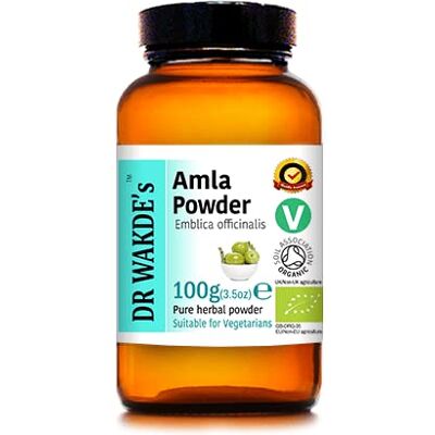 DR WAKDE's Poudre de fruit d'amla bio (Amalaki Emblica officinalis) Poudre pure, crue et séchée Herbe ayurvédique Végétalien Rien d'ajouté, rien de retiré Expédition le jour même (100 g) DR WAKDE's Poudre de fruit d'amla bio (Amalaki Emblica officinalis) Poudre pure, crue et séchée Herbe ayurvédique Végétalien Rien d'ajouté, rien de retiré Expédition le jour même (100 g)