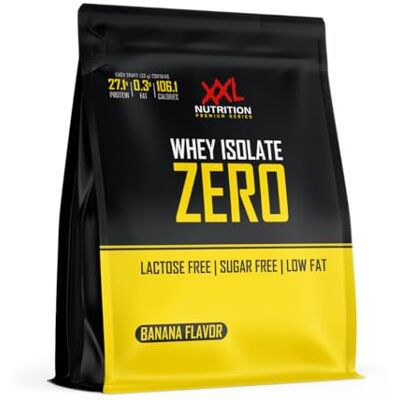 XXL Nutrition Whey Isolate Zero 90% de Protéines, Sans Lactose Banane 1000g (33 shakes) XXL Nutrition Whey Isolate Zero 90% de Protéines, Sans Lactose Banane 1000g (33 shakes)