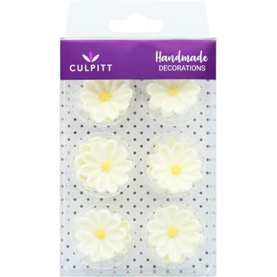 Culpitt Lot de 12 marguerites en sucre pour gâteaux de Pâques et cupcakes Blanc Culpitt Lot de 12 marguerites en sucre pour gâteaux de Pâques et cupcakes Blanc
