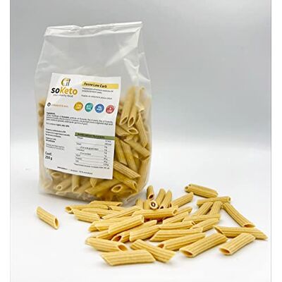 SOKETO Stylos Rigate Cheto Low Carb Pâtes Courtes avec Pocchisymes Glucides pour Régime Brûleur de graisse (250 gr) SOKETO Stylos Rigate Cheto Low Carb Pâtes Courtes avec Pocchisymes Glucides pour Régime Brûleur de graisse (250 gr)
