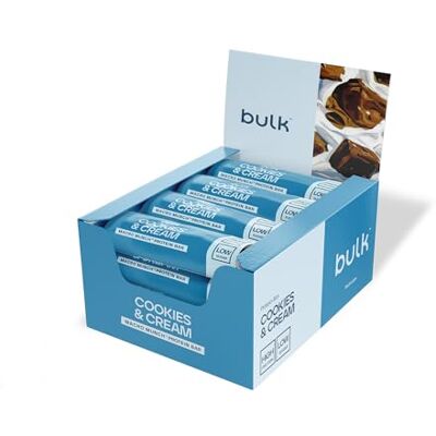 Bulk Barres protéinées Macro Munch Biscuits et crème 12 x 62 g 20 g de protéines par barre Peu de sucre Haute teneur en fibres Texture triple couche Parfait pour les déplacements Bulk Barres protéinées Macro Munch Biscuits et crème 12 x 62 g 20 g de protéines par barre Peu de sucre Haute teneur en fibres Texture triple couche Parfait pour les déplacements