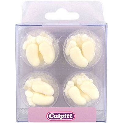 Culpitt Baby Feet Cake Decorations White Culpitt Baby Feet Cake Decorations White