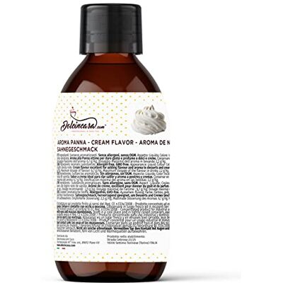 Dolcincasa.com Arômes pour gâteaux parfaits pour donner de la saveur et du parfum aux pâtes et crèmes Bouteille de 250 g (Aroma Panna) Dolcincasa.com Arômes pour gâteaux parfaits pour donner de la saveur et du parfum aux pâtes et crèmes Bouteille de 250 g (Aroma Panna)