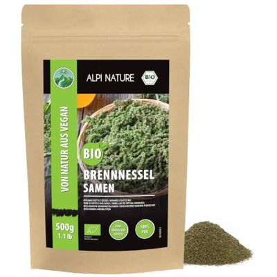 Alpi Nature Ortie BIO Graine 500g, Gousses de Graines d'Ortie Séchées et Frottées pour Thé Alpi Nature Ortie BIO Graine 500g, Gousses de Graines d'Ortie Séchées et Frottées pour Thé