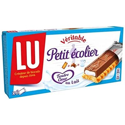 LU Petit écolier Biscuits avec tablette de chocolat au lait fourré au lait Le paquet de 120g LU Petit écolier Biscuits avec tablette de chocolat au lait fourré au lait Le paquet de 120g