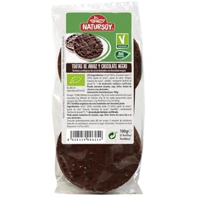 NATURSOY TORTES ARROZ CHOCOLATE NOIR 100 g. NATURSOY TORTES ARROZ CHOCOLATE NOIR 100 g.