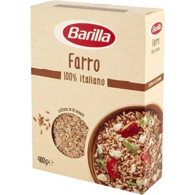 Barilla Farro 100% italien, savoureux, sain et une source de fibres alimentaires méditerranéenne 400 g Barilla Farro 100% italien, savoureux, sain et une source de fibres alimentaires méditerranéenne 400 g