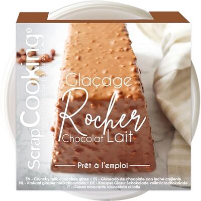 ScrapCooking Glaçage Rocher Chocolat Lait 400 g Croquant Amandes-Noisettes Facile & Pratique Préparation pour Gâteau, Pâtisserie, Buche de Noël, Cake, Entremet 4626 ScrapCooking Glaçage Rocher Chocolat Lait 400 g Croquant Amandes-Noisettes Facile & Pratique Préparation pour Gâteau, Pâtisserie, Buche de Noël, Cake, Entremet 4626