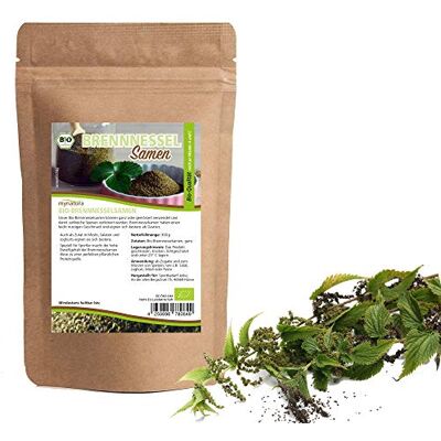 mynatura Graines d'ortie bio 2 x 300 g I Qualité alimentaire brute I Naturelles I Vitamines I Minéraux I Protéines I Végétalien I Collection sauvage I DE-ÖKO-044 I Sachet de 300 g (2) mynatura Graines d'ortie bio 2 x 300 g I Qualité alimentaire brute I Naturelles I Vitamines I Minéraux I Protéines I Végétalien I Collection sauvage I DE-ÖKO-044 I Sachet de 300 g (2)