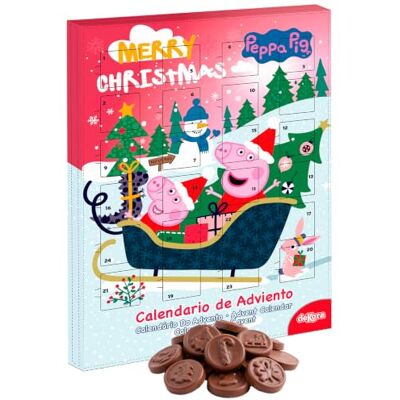 dekora Calendrier de l'Avent Peppa Pig Avec 24 chocolats Total 50 g Chocolat au lait Colorants naturels Spécial Noël dekora Calendrier de l'Avent Peppa Pig Avec 24 chocolats Total 50 g Chocolat au lait Colorants naturels Spécial Noël