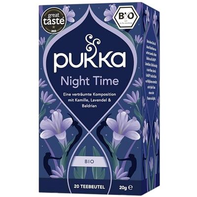 Pukka Night Time, Tee-Aufgussbeutel: Haferblüte, Lavendel & Lindenblüten Pukka Night Time, Tee-Aufgussbeutel: Haferblüte, Lavendel & Lindenblüten