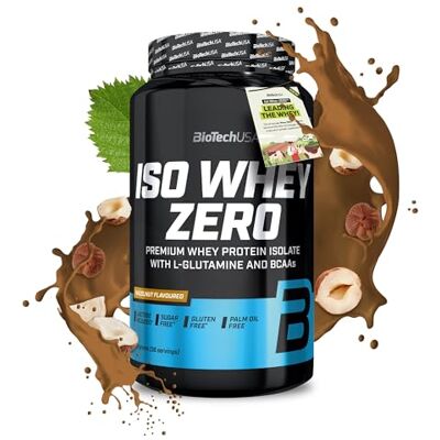 BioTechUSA Iso Whey Zero Premium Whey Protein Isolate Grass-Fed Enzyme-Free Sugar- and Gluten-free, 908 g, Noisette BioTechUSA Iso Whey Zero Premium Whey Protein Isolate Grass-Fed Enzyme-Free Sugar- and Gluten-free, 908 g, Noisette