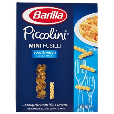 Barilla PICCOLINI MINI FUSILLI 500 G (082592) Barilla PICCOLINI MINI FUSILLI 500 G (082592)