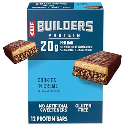 BUILDERS Clif Bar Builder's Bar, biscuits et crème, 2.4-Ounce Bars, 12 Comte BUILDERS Clif Bar Builder's Bar, biscuits et crème, 2.4-Ounce Bars, 12 Comte
