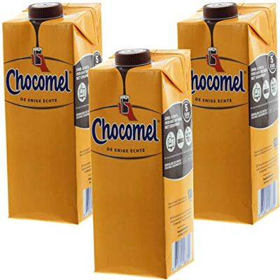 Chocomel Lot de 3 cartons de cacao Chocolat hollandais Boire du chocolat 1 l Chocomel Lot de 3 cartons de cacao Chocolat hollandais Boire du chocolat 1 l
