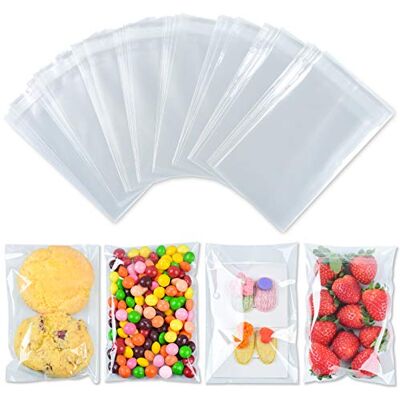 Oueliche Lot de 350 sacs à biscuits transparents en cellophane 10,2 x 15,2 cm Auto-scellants Parfaits pour offrir ou emballer des cadeaux de fête, des bonbons, des desserts, des boulangeries Oueliche Lot de 350 sacs à biscuits transparents en cellophane 10,2 x 15,2 cm Auto-scellants Parfaits pour offrir ou emballer des cadeaux de fête, des bonbons, des desserts, des boulangeries