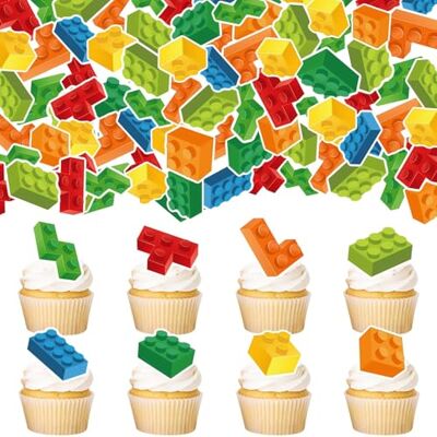 Niyzmln Lot de 64 décorations comestibles prédécoupées pour cupcakes Pour garçons et filles Décoration de fête d'anniversaire Niyzmln Lot de 64 décorations comestibles prédécoupées pour cupcakes Pour garçons et filles Décoration de fête d'anniversaire