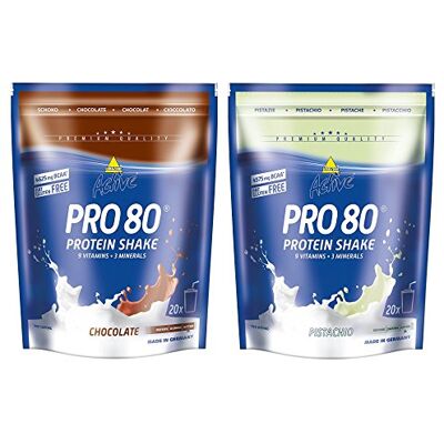 inkospor Active Protteinshake Pro 80 Lot de 2 sachets de 500 g de chocolat/pistache 1 kg inkospor Active Protteinshake Pro 80 Lot de 2 sachets de 500 g de chocolat/pistache 1 kg