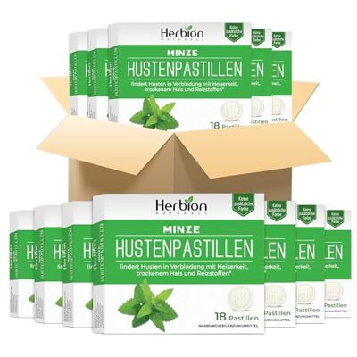Herbion Naturals Lot de 48 pastilles contre la toux au goût naturel de menthe pour soulager la toux Herbion Naturals Lot de 48 pastilles contre la toux au goût naturel de menthe pour soulager la toux