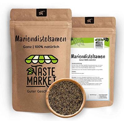 TASTE MARKET Guter Geschmack 2 x 200 g de graines de marie entières Signe de marie Thé Smoothie TASTE MARKET Guter Geschmack 2 x 200 g de graines de marie entières Signe de marie Thé Smoothie